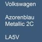 Preview: Volkswagen, Azorenblau Metallic 2C, LA5V.